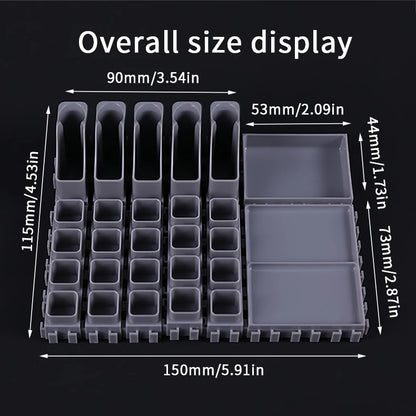 YILONG Multi-Spliced Tattoo Ink Cup & Cartridge Holder — ABS Desktop Storage Rack for Tattoo Accessories