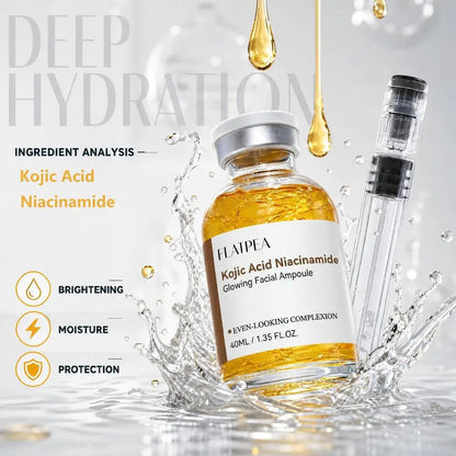 PDRN Vitamin Silk Peptide Ampoule Serum - 30ml Brightening, Hydrating & Firming Facial Serum with Salmon DNA