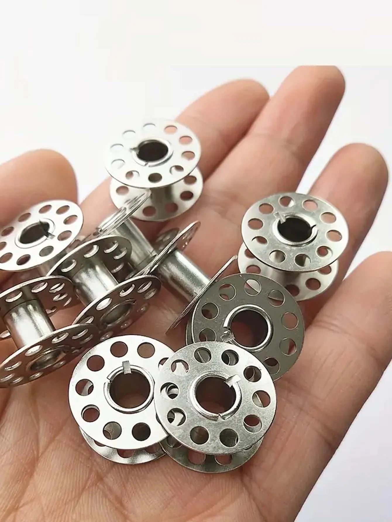 Stainless Steel Sewing Machine Bobbins - 12/24-Piece Metal Bobbins for Brother Sewing Machines