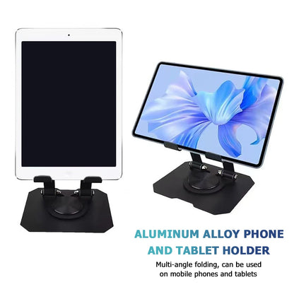360° Rotatable Adjustable Tablet Stand — Foldable Desktop Holder for 4.7″–12″ iPad Pro/Air/Min & Tablets