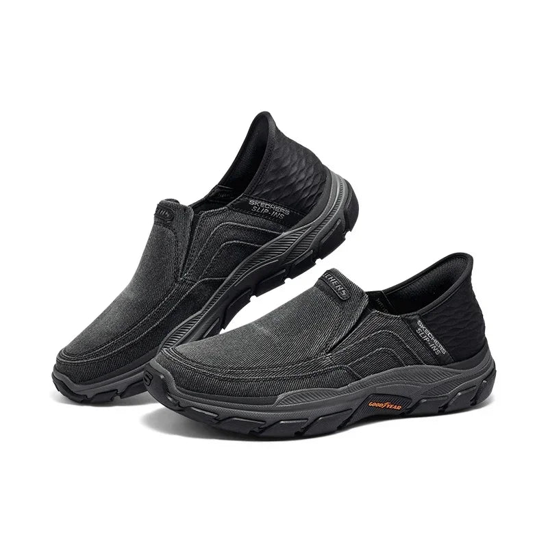 Skechers DJ RESPECTED Men's Slip-On Shoes - Lightweight Casual Canvas, Comfortable, Breathable & Anti-Slip Sneakers
