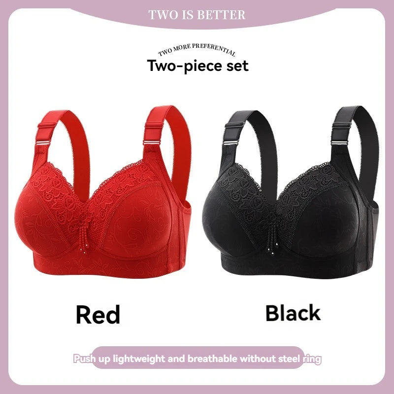 Women’s Lace Deep V Ultra-Thin Bralette – Sexy Sheer Lingerie Top Plus Size Comfortable Everyday Bra