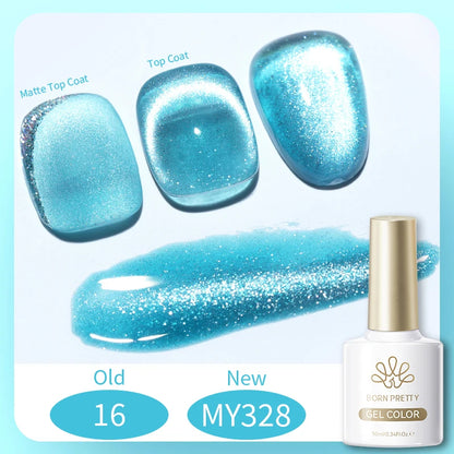 BORN PRETTY Cat Magnetic Gel Nail Polish 117 Colors 10ml Full Coverage Semi-Permanent Soak-Off Nail Varnish for Salon Manicure Glitter Cat Eye Nails