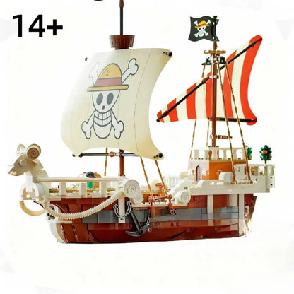 FIT 75639 One Piece Merry Boat Luffy Building Blocks Toy – Model Bricks Set for Kids’ Birthday & Christmas Gifts