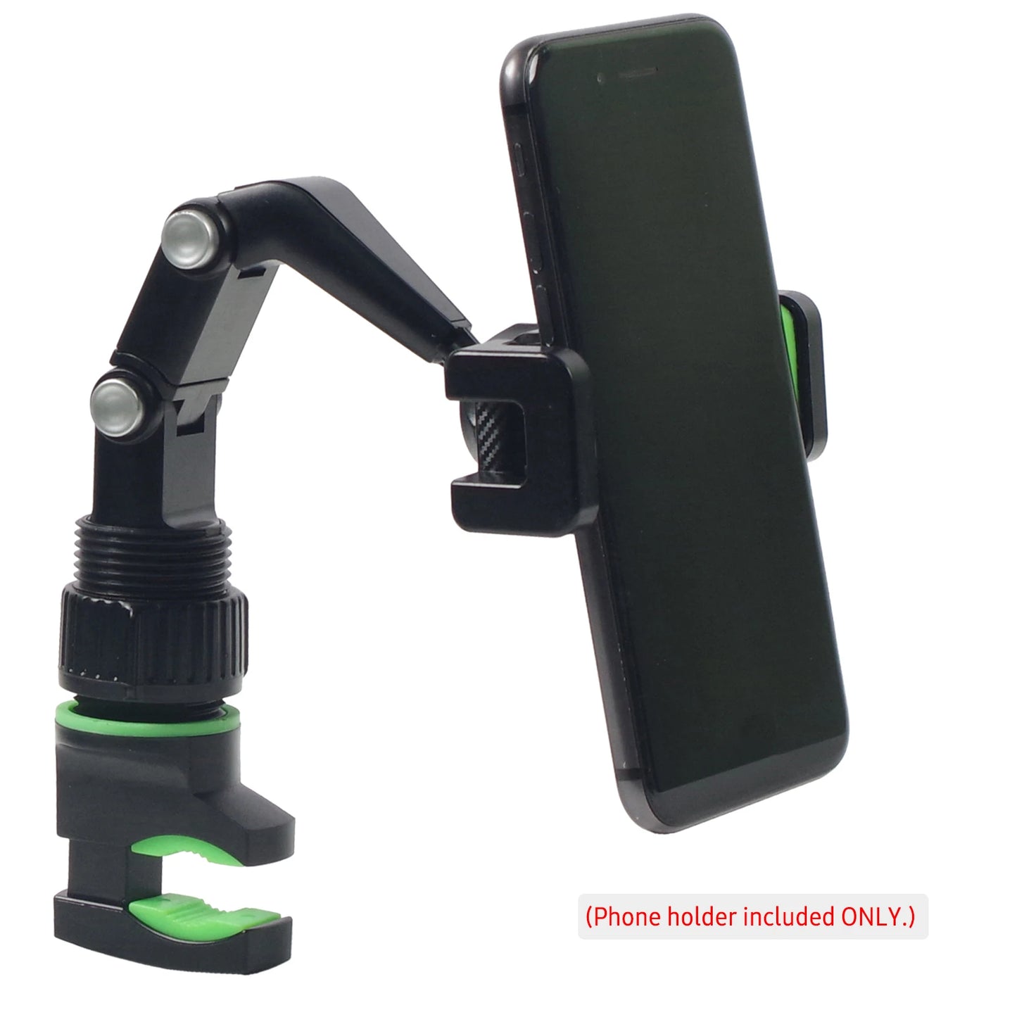 360° Rotatable Phone Holder for Guitar & Mic Stand — Includes 10 Picks and Cleaning Cloth