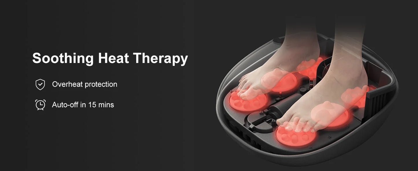 Medcursor Shiatsu Foot Massager with Heat — Electric Roller Massage Machine for Muscle Relaxation & Pain Relief, Fully Wrapped Foot Therapy