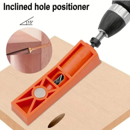 Oblique Hole Locator Set: Pocket Hole Angle Drill Guide for Woodworking DIY Carpentry