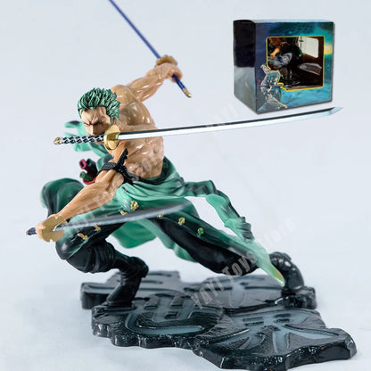 Roronoa Zoro Anime Figure - 10cm Three-Sword Style GK Manga Statue Collectible Model & Display Toy