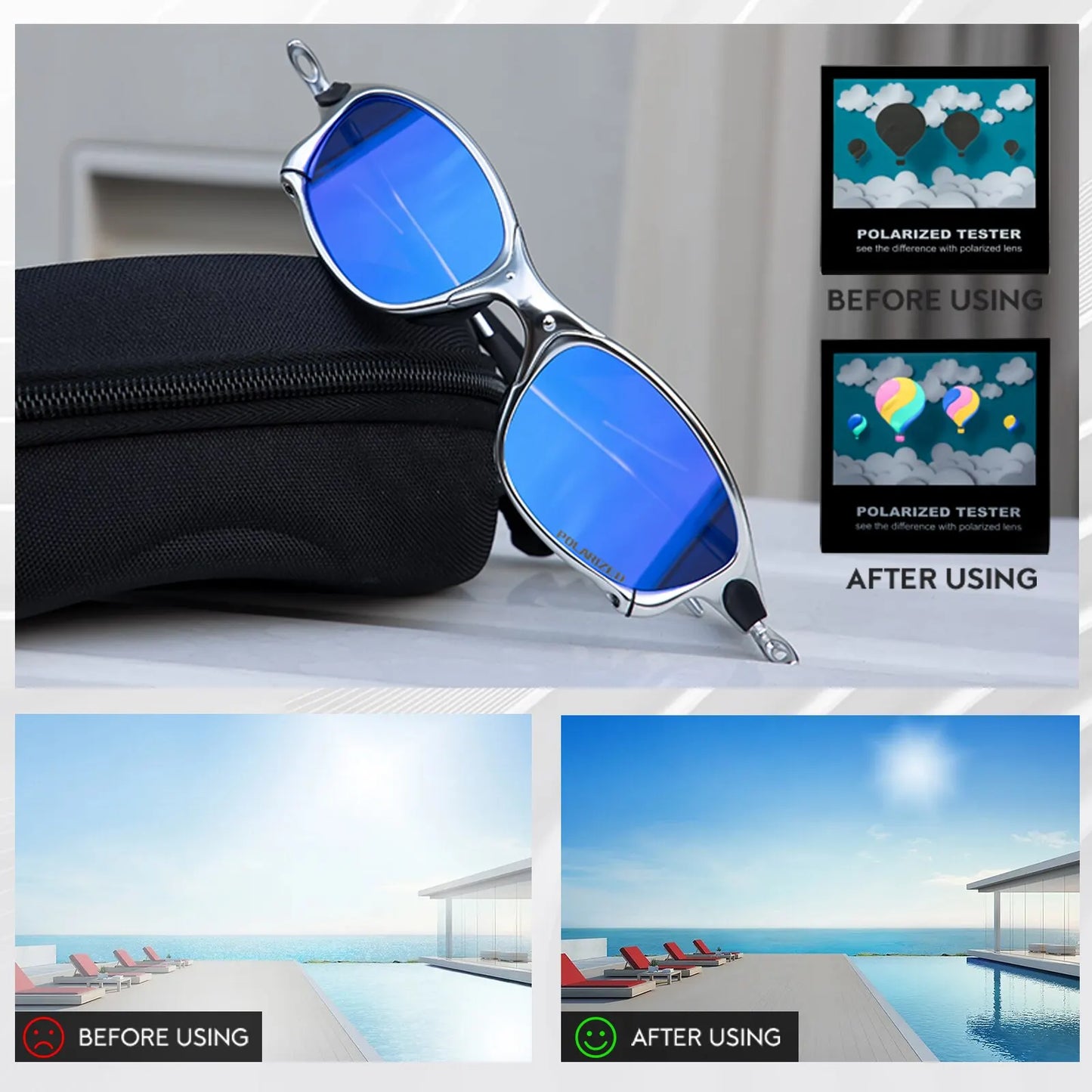 Men's Polarized Sunglasses | Cycling Fishing Driving Glasses | UV400 Outdoor Sports Eyewear for Male and Female