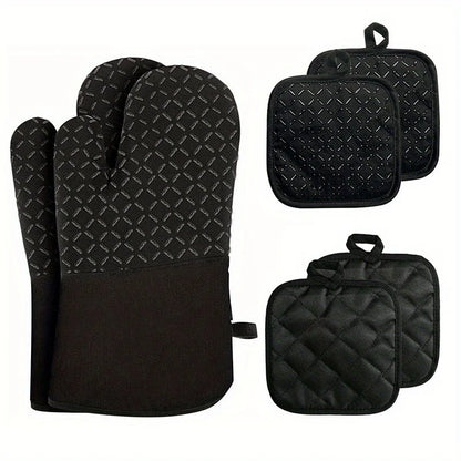 Anti-Scald Heat-Resistant Gloves – Thickened Non-Slip Microwave & Oven Mitts for Baking, Pastry & Candy Making