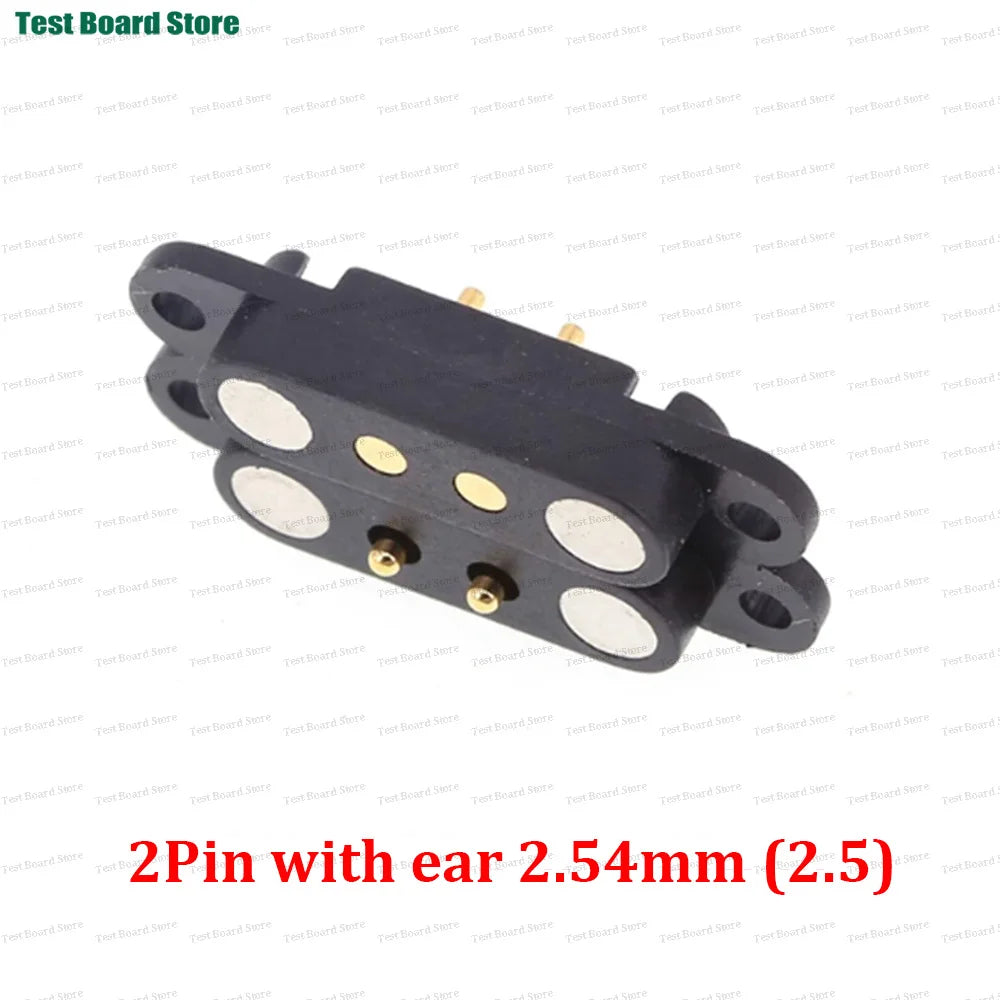 2A DC Magnetic Pogo Pin Connector - 2–8 Pin Spring-Loaded Male/Female Power Socket, 2.5/2.54/2.8mm Pitch, 1–5 Sets