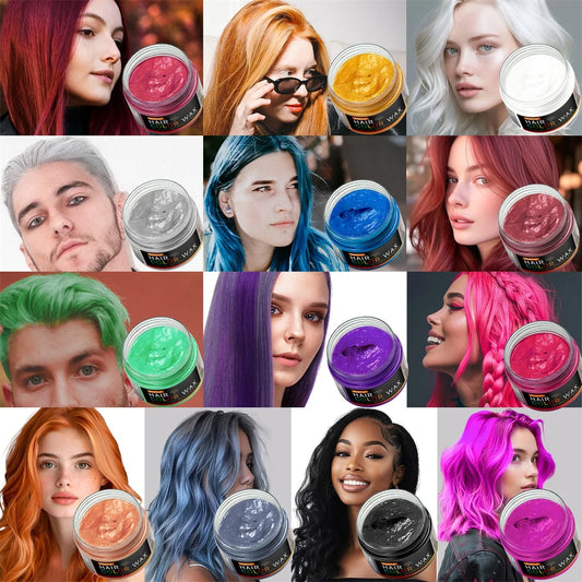 Valentine's Day DIY Hair Color Wax - Temporary Washable Hair, Beard & Eyebrow Coloring Cream