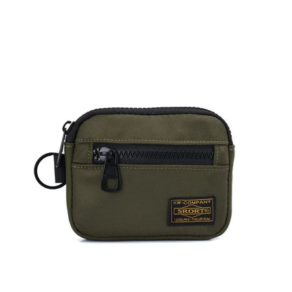 Casual Men's Canvas Coin Purse – Retro Zipper Wallet & Key Holder Small Money Bag for Youth