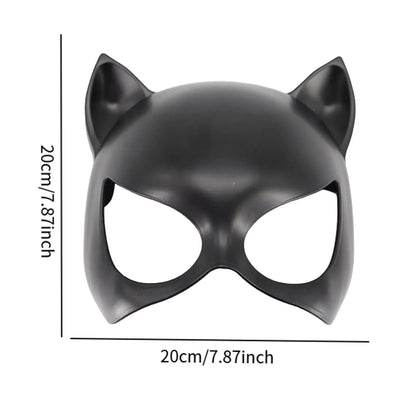 Cat Mask Costume - Animal Cosplay Face Cover for Halloween Parties & Festivals