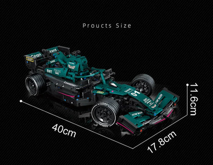 F1 Technical W14 Formula 1:8 Racing Car – 1432PCS City Speed Building Blocks, Compatible with 42141, Sports Vehicle Model Assembly Toy
