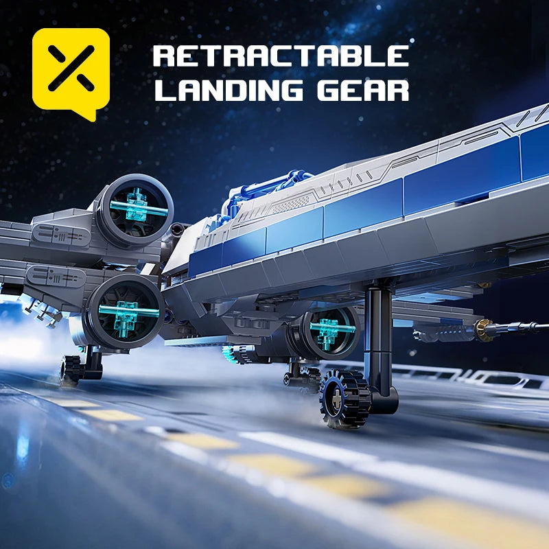 TOYLINX 1271PCS Space Fighter Jet Building Blocks — DIY MOC Model Toy | Educational Birthday & Christmas Gift for Kids