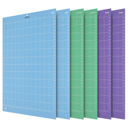 12x12 Cutting Mat for Cricut – Standard, Light, Strong & FabricGrip for Explore Air, Air 2, One