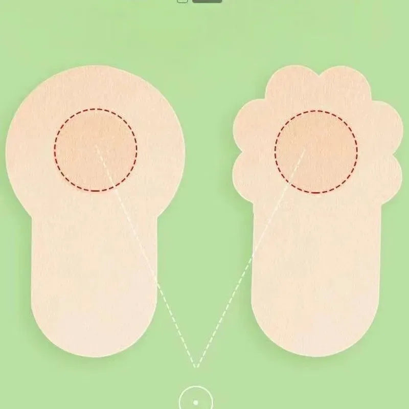 10-Piece Invisible Breast Lift Tape - Adhesive Nipple Covers and Bra-Free Breast Support Stickers