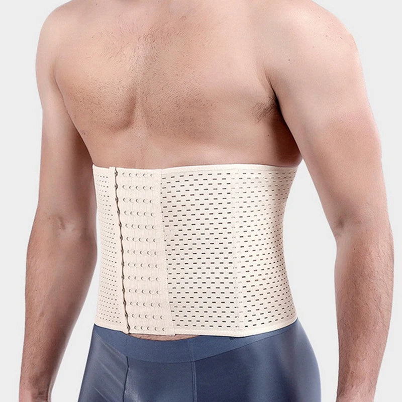 Men Slimming Waist Trainer Belt – Body Shaper Corset for Abdomen & Belly Control Fitness Compression Shapewear Tummy Trimmer Belt
