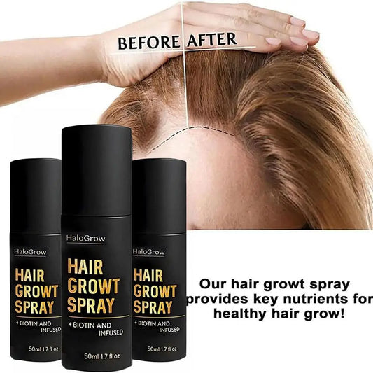 Halogrow Hair Growth Spray - Fast Scalp Serum Treatment for Hair Care, Strengthening & Hair Loss Prevention