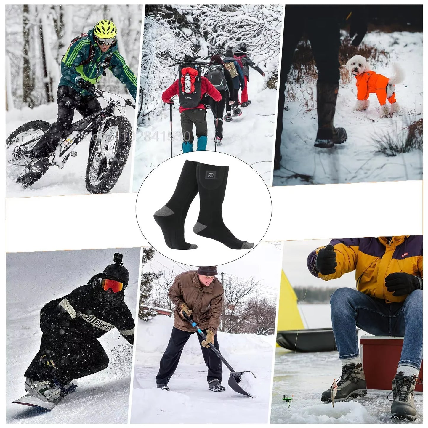 Rechargeable Heated Socks with Battery Box – Thermal Anti-Cold Winter Socks for Men & Women, Outdoor Camping, Ski & Sports Comfort Socks