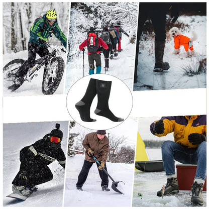 Rechargeable Heated Socks with Battery Box – Thermal Anti-Cold Winter Socks for Men & Women, Outdoor Camping, Ski & Sports Comfort Socks