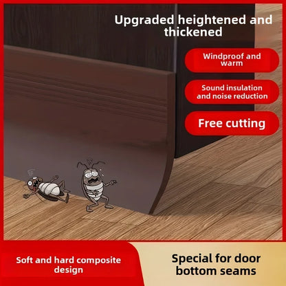 YITAPE Door Bottom Seal Strip - 1M Self-Adhesive Silicone Weatherstrip for Soundproof, Windproof & Dustproof Protection