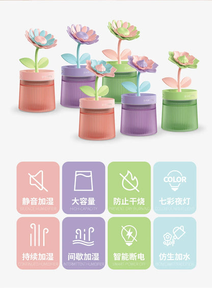 2024 Portable USB Ultrasonic Humidifier – Colorful Cup Aroma Diffuser, Cool Mist Maker & Air Purifier with Light