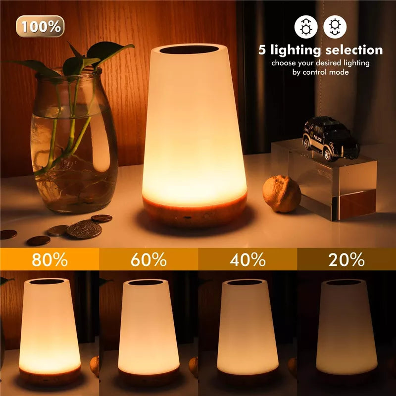Elevate Your Ambiance: 13 Color Changing Night Light - RGB Remote Control, Touch Dimmable Lamp - Portable Bedside Table Lamp, USB Rechargeable for Convenience