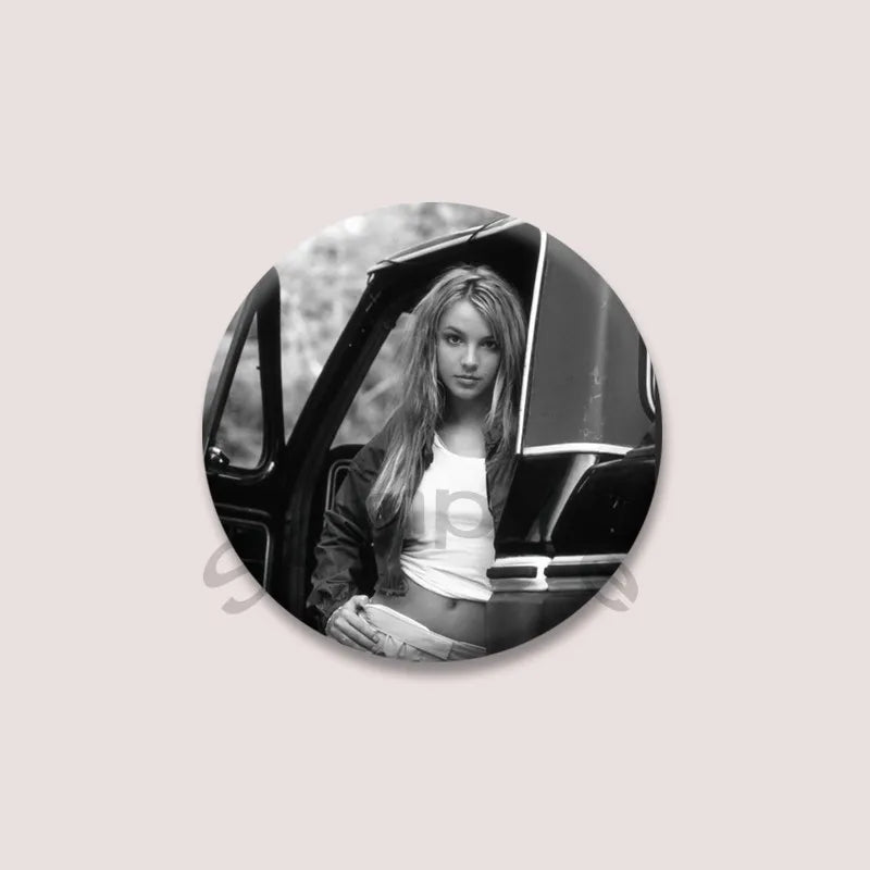 Britney Spears Music Brooch Pin – Pop Singer Badge Jewelry for Bags & Clothing, Fan Collection Accessories & Gift Item