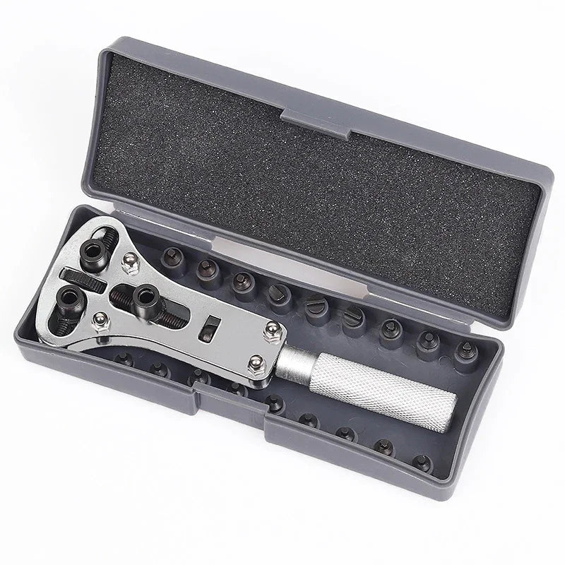 Three-Jaw Watch Case Opener – Adjustable Screw Back Remover Tool for Watchmakers