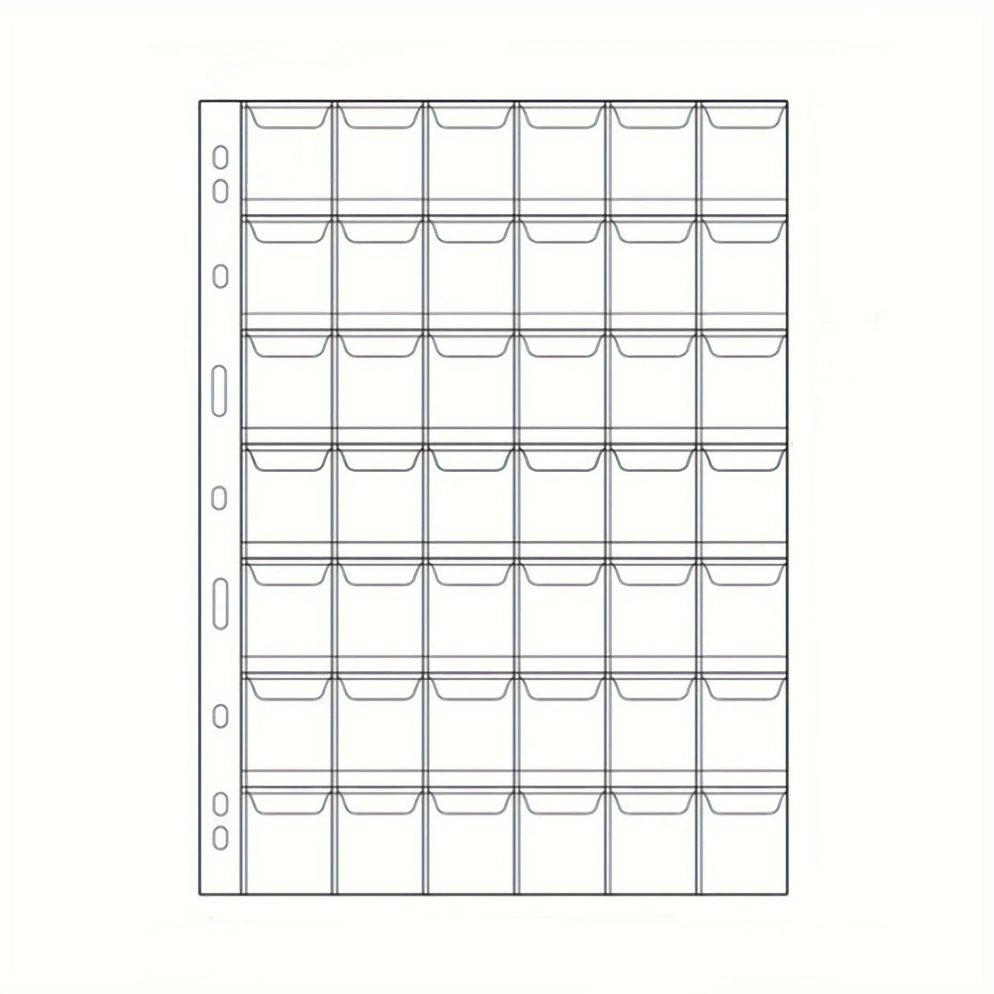 42 Pocket Coin Collection Pages - 9 Hole Coin Sleeves for Collectors, Stamps, Badges & Hobby Storage