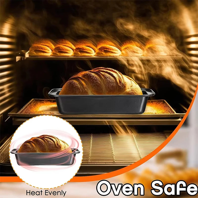 Nonstick Carbon Steel Bread Loaf Pan – Rectangle Bakeware for Toast, Brownies, and Meatloaf
