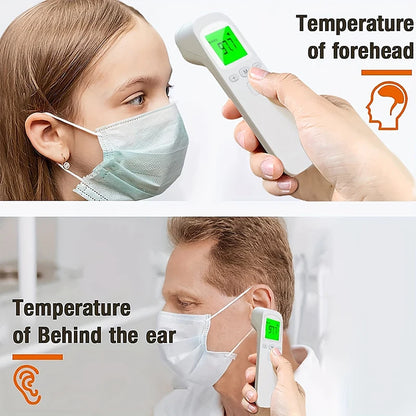 Non-Contact Infrared Thermometer or 2-in-1 Glucometer and Oximeter - Digital Body Temperature, Blood Glucose and Blood Oxygen Monitoring Devices