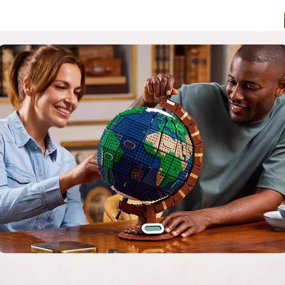 2585PCS Globe Map Building Block Set – Creative MOC Model Toy for Children’s Educational Assembly & Birthday Gift