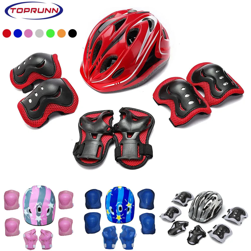 Kids Bike Helmet & Protective Gear Set – Toddler Helmet with Knee, Elbow & Wrist Pads for Cycling, Skateboard, Scooter & Skating