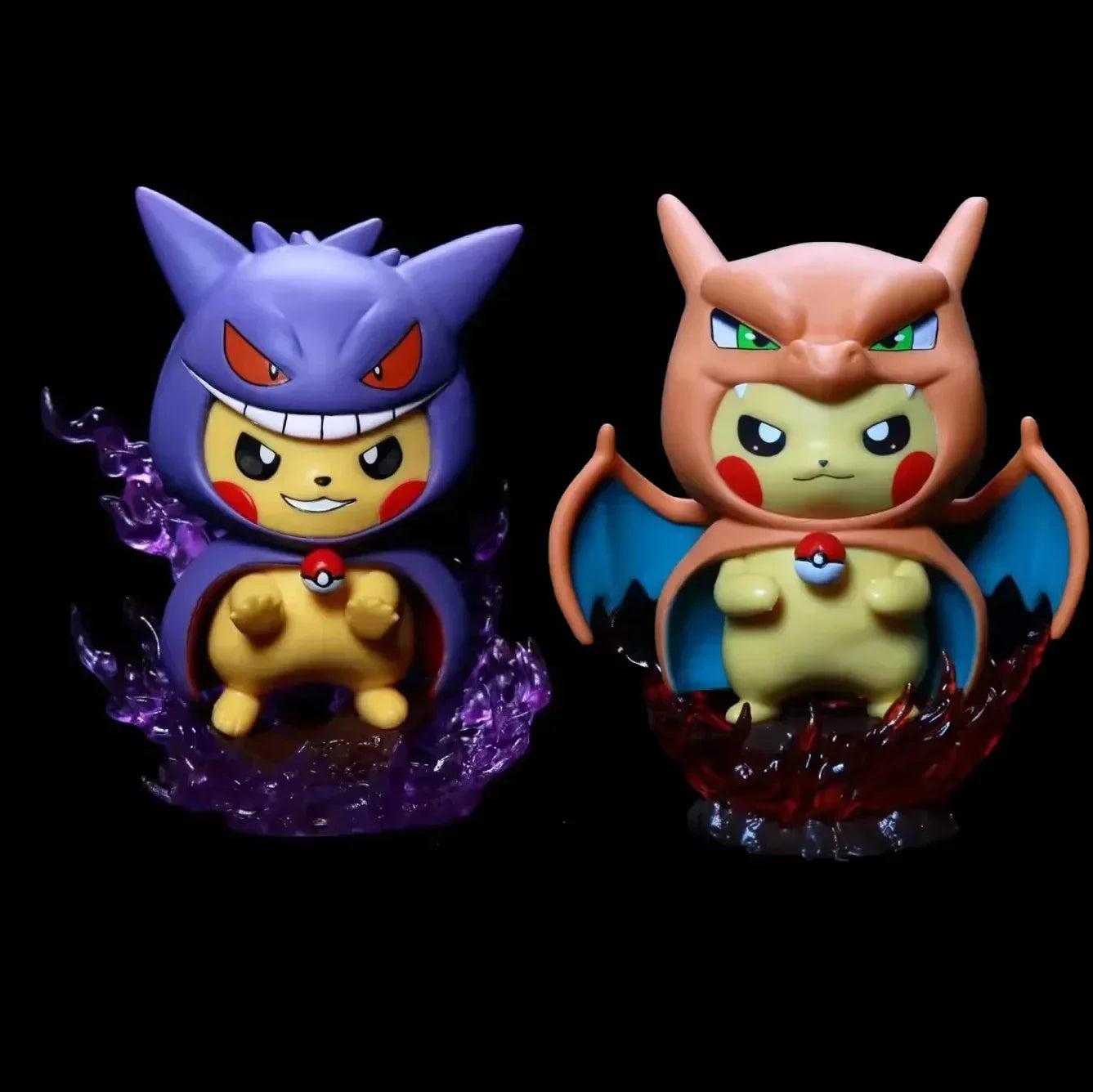 12cm Pokémon Figure Set – Pikachu, Gengar, Charizard Anime Collectible Statues for Fans