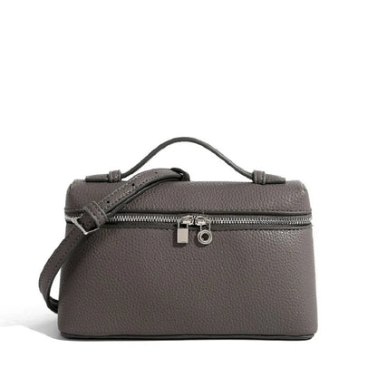 Lychee Grain Mini Shoulder Bag - Elegant Women’s Fashion Crossbody Handbag with Lunch Box Style Design