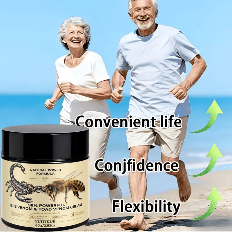 YUITIKUE Bee & Scorpion Venom Massage Cream – Herbal Muscle & Joint Soothing Balm, 80g