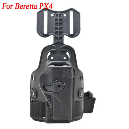 Outdoor Tactical Thigh Drop Leg Holster - Compatible with Glock 17, Beretta M9, Colt 1911, PX4 Storm for Hunting