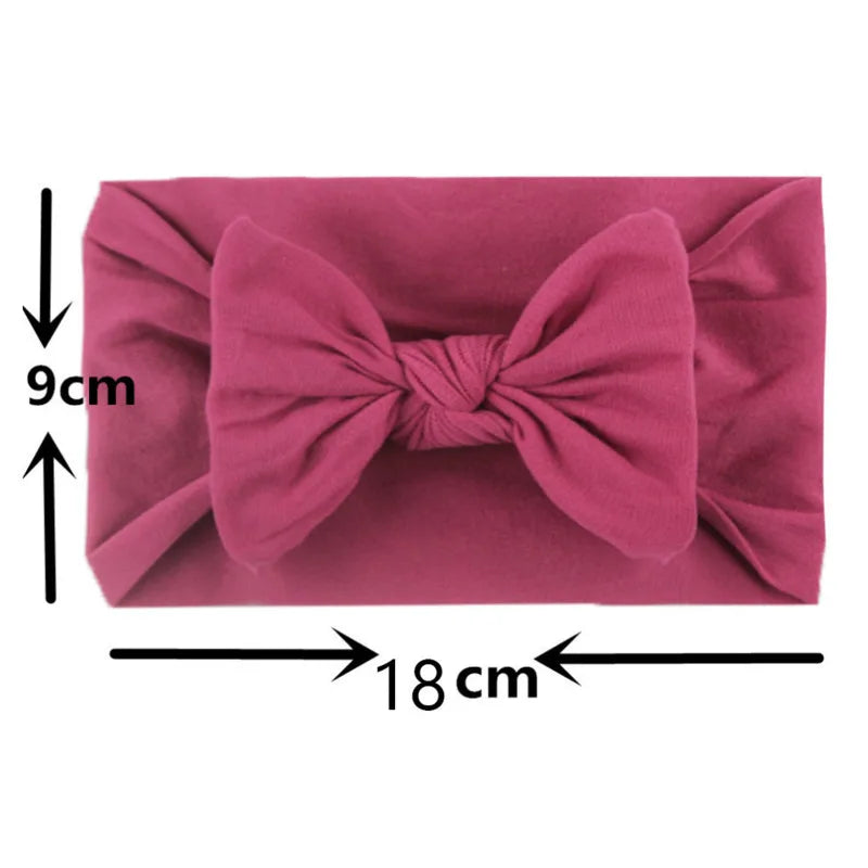 Baby Girls Rabbit Ear Bow Headband – Soft Knot Hairband for Newborns, Infants & Toddlers Photo Props