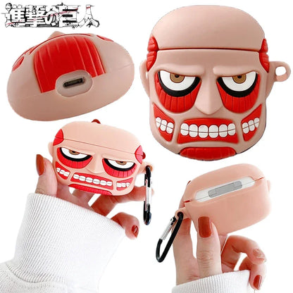Attack on Titan AirPods Case - Anime Silicone Protective Cover for Apple AirPods