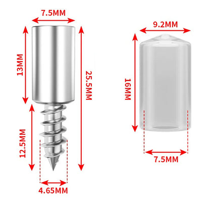 20pcs Self-Tapping Cabinet Screws: Laminate Support, Glass Studs, Nonslip Partition Nails - Ideal for Wooden Cabinets & Wardrobes