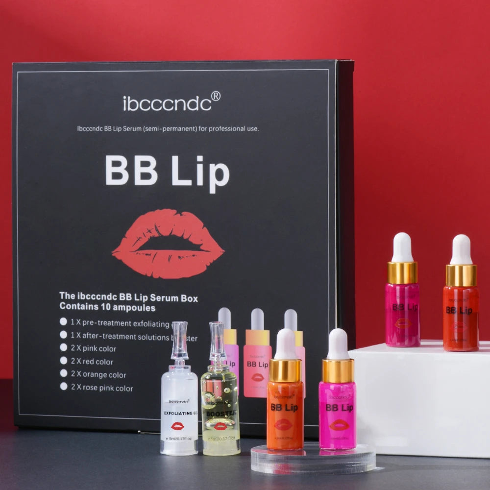 BB Lips Ampoule Serum Starter Set – Semi-Permanent Tinted Lip Gloss, Moisturizing & Long-Lasting Lip Care with Free Shipping