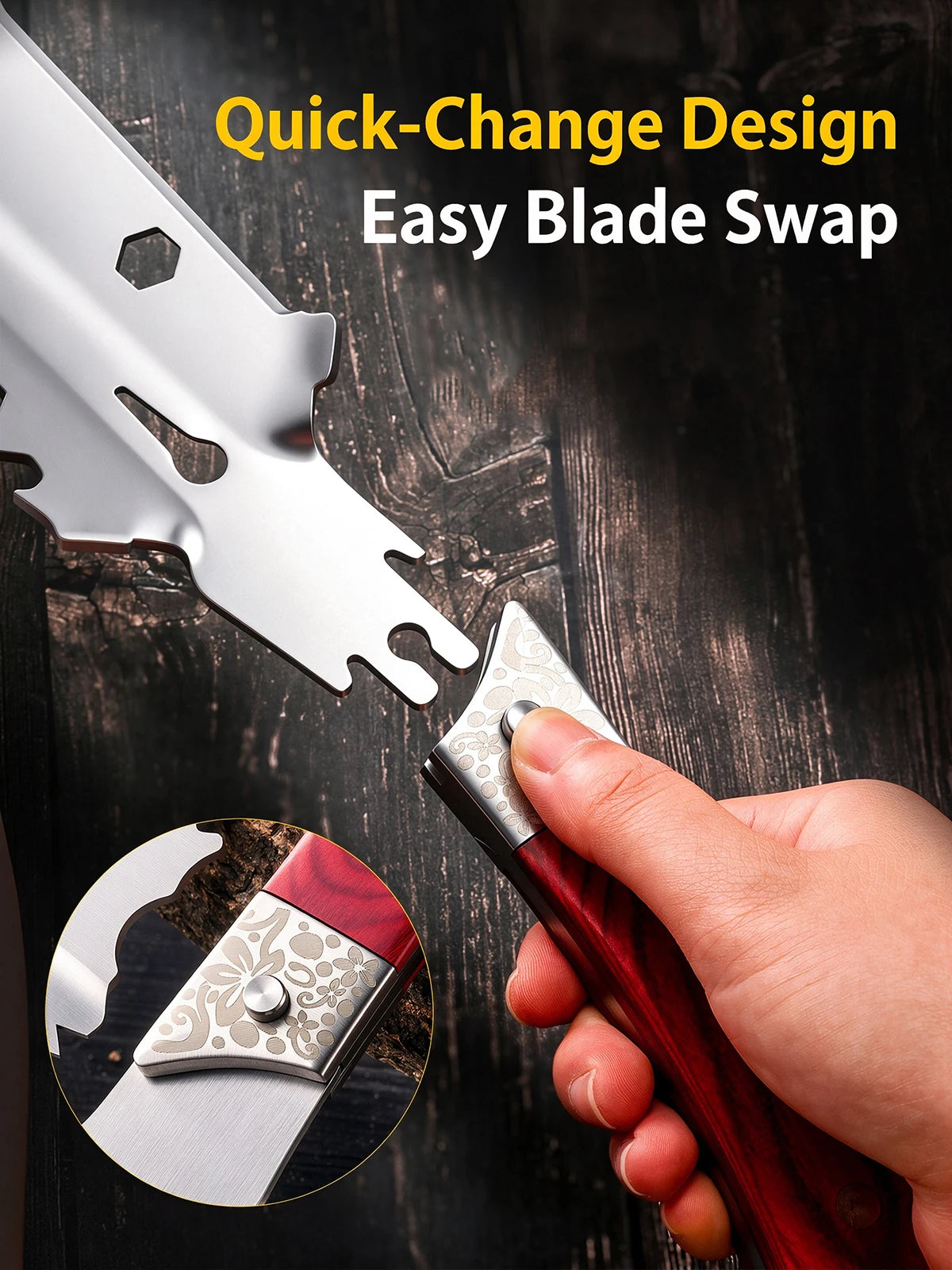 Stainless Steel Multi-Tool Set - Portable Camping & Outdoor Survival Kit with Knife, Shovel, Saw and Bottle Opener
