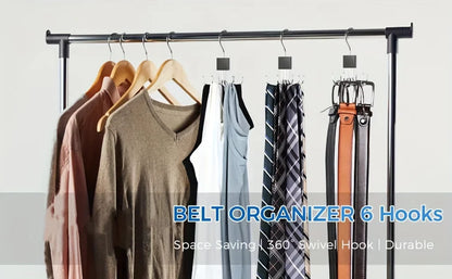 1/2 Piece Multifunctional Metal Hook – Multi-Claw Bag & Tie Storage for Scarves, Belts, and Home Organization