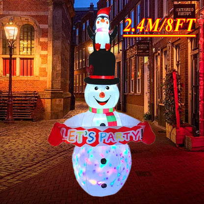 Christmas Inflatable Decoration – LED Light Toy Ornament for Xmas Party, New Year, Indoor and Outdoor Garden Decor