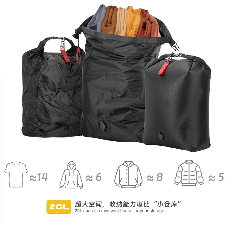 Vacuum Compression Storage Bag – Large Waterproof Luggage & Clothes Organizer for Travel