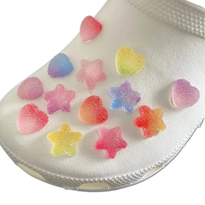 Candy Love Shoe Charms - Fashion Hole Shoe Decorations Accessories Set for Kids Party & Holiday Gifts