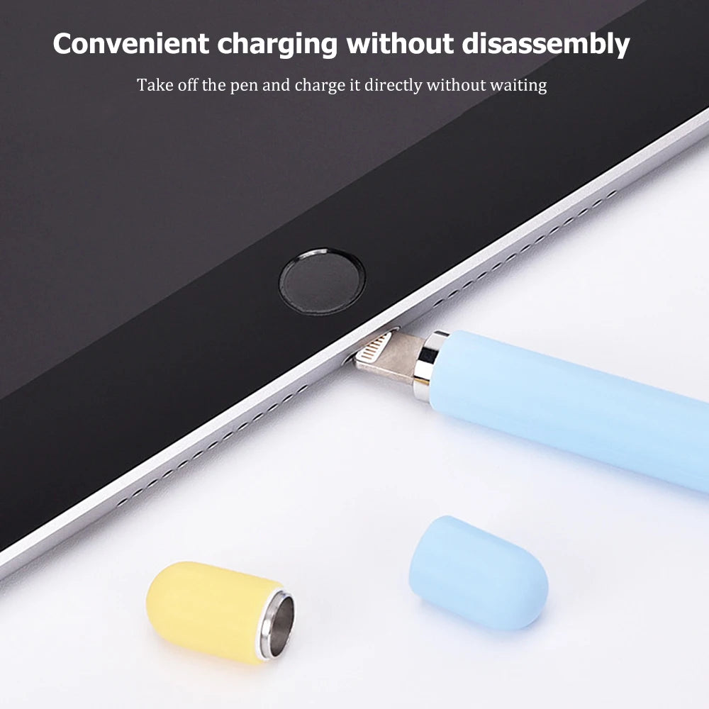 Soft Silicone Pen Holder for Apple Pencil – Protective Cover for 1st and 2nd Generation Stylus Pen Accessories